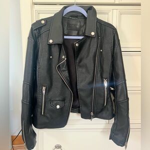 Blank NYC Black Faux Leather Moto Jacket
